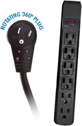 15 Feet 6 Outlets Surge Protector Power Cable F63598