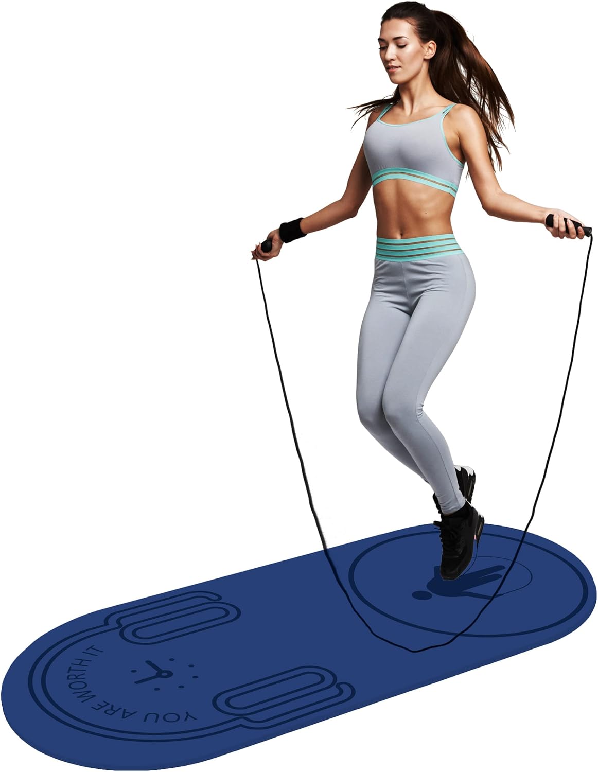8mm Non-Slip Exercise Mat with Carrying Bag W361748