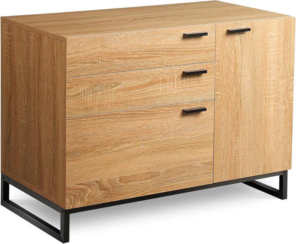 3 Drawer Wood Dresser with Side Door Y123218
