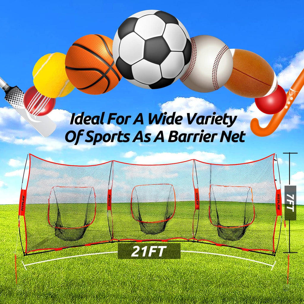 3 in 1 Baseball Softball Practice Net 7' x 7' B5301