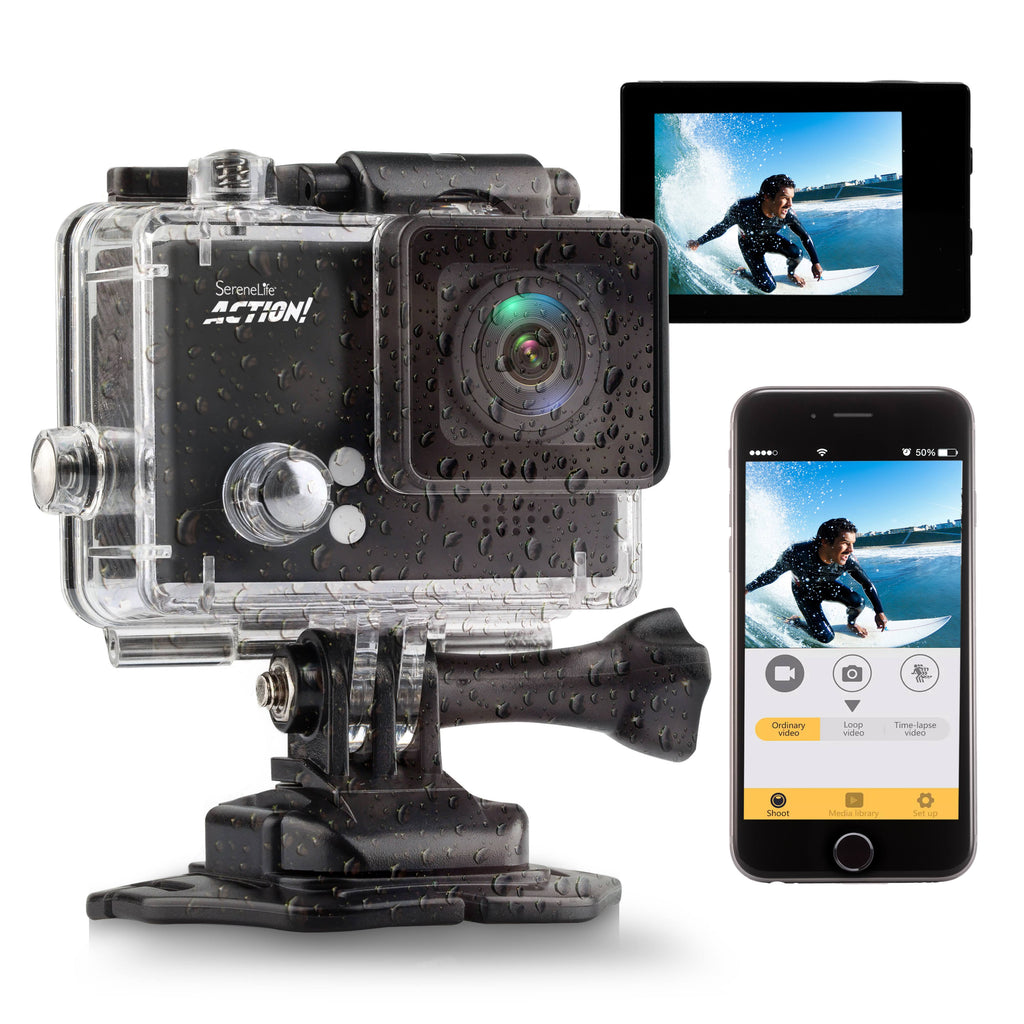 8.0 MP Ultra HD 4K Black Action Camera I757071