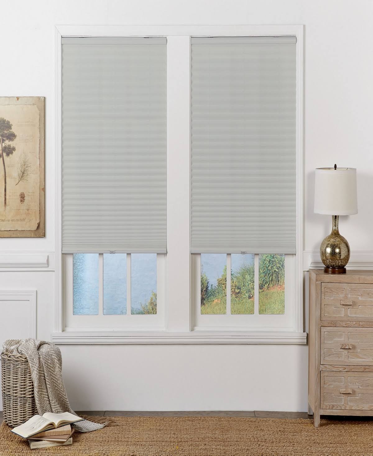 Cordless Light Filtering Pleated Shade 48x72 M783405