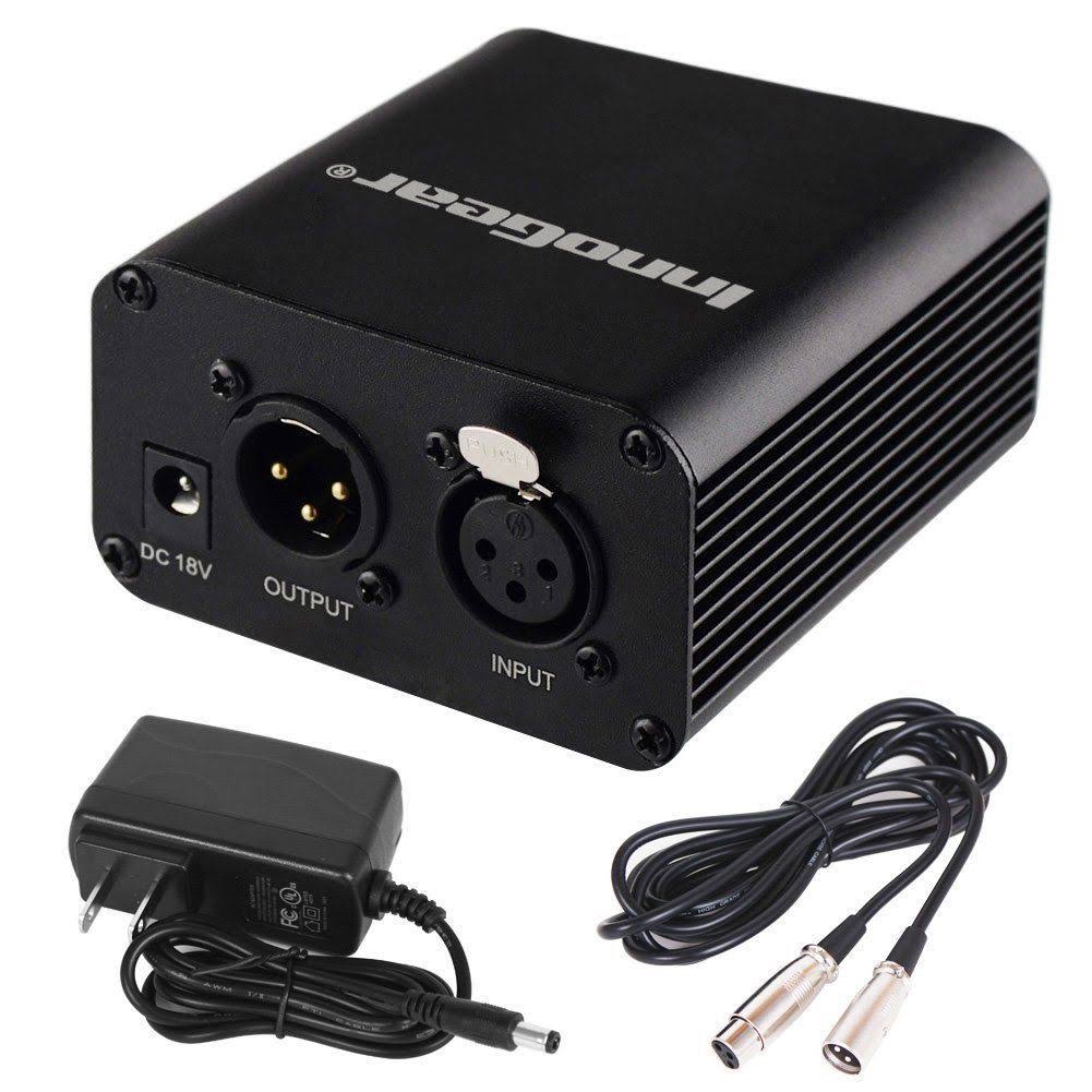 48V Phantom Power Supply with XLR Cable and Adapter H45796
