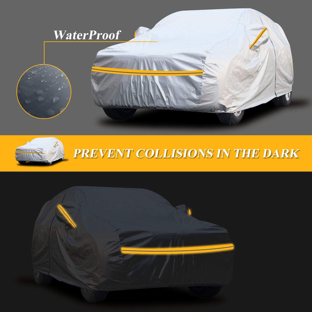 SUV Car Cover Waterproof All Weather 6 Layers with Zipper Cotton Z661