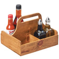 Reclaimed Wood Condiment Caddy with Handle F17560