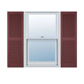 Vinyl Cathedral Top Open Louver Shutters E634674
