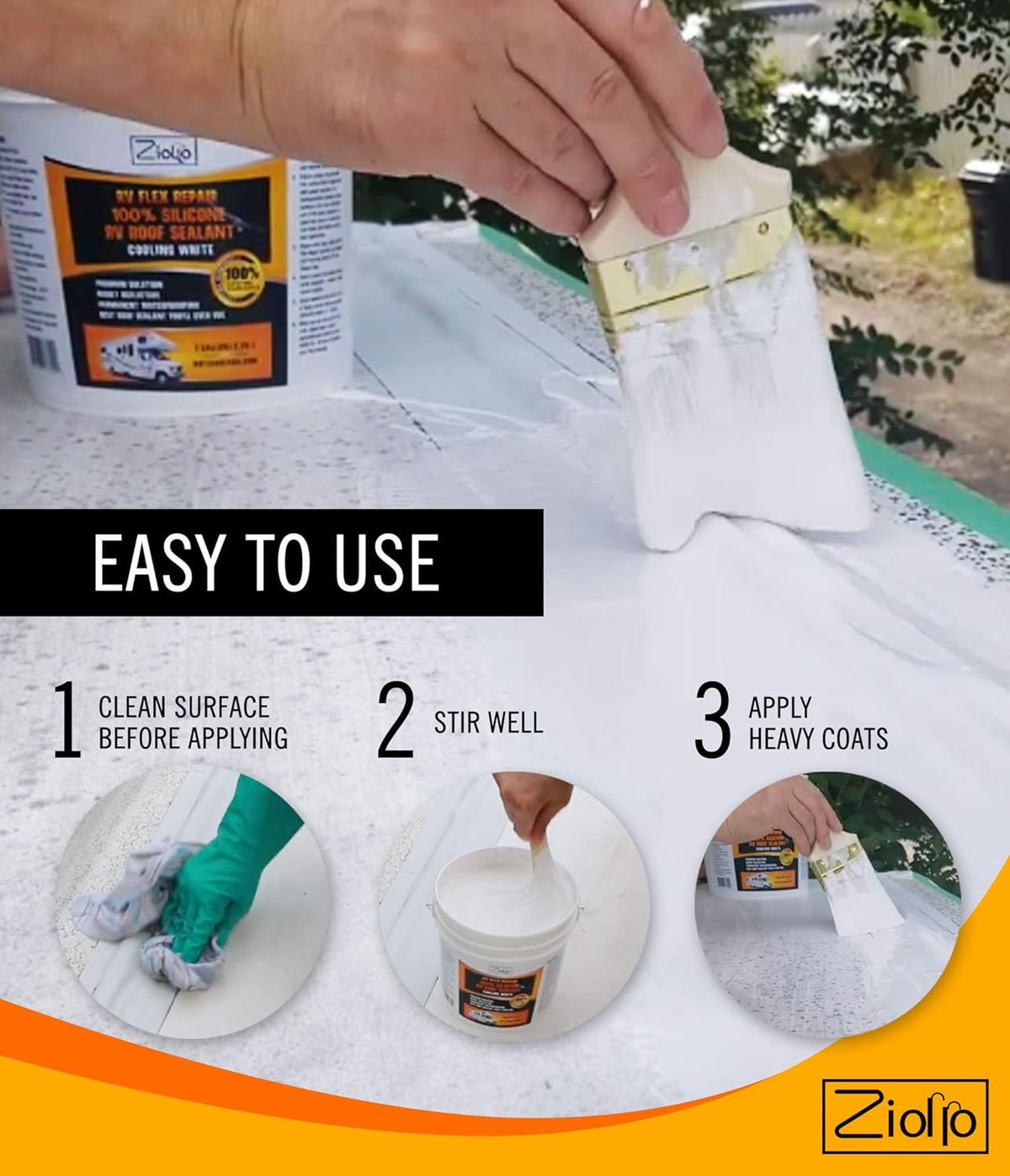 White 4-inch x 50 Foot Roll RV Flex Repair Tape Q521
