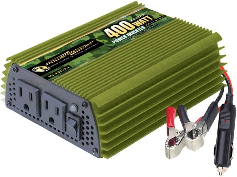 400 Watt 24V Modified Sine Wave Power Inverter with Dual 110V AC Outlets Z39228