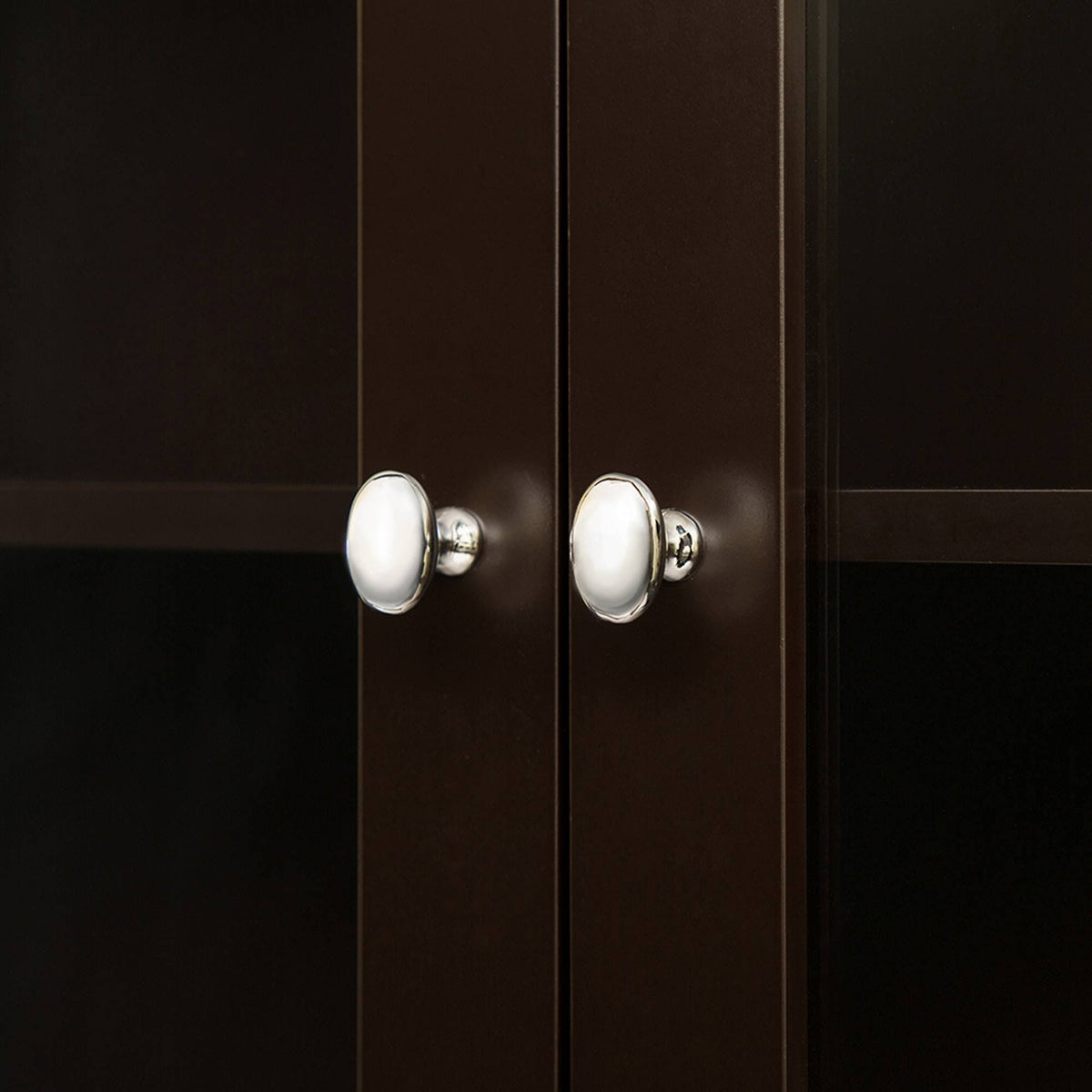 Wooden Wall Storage Cabinet with Double Doors I395409
