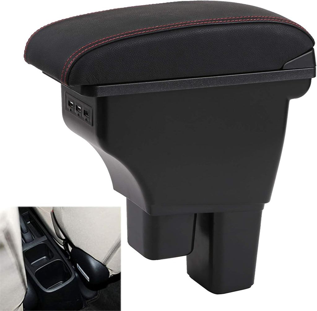 Black Car Armrest Box with 3 USB Ports E48765