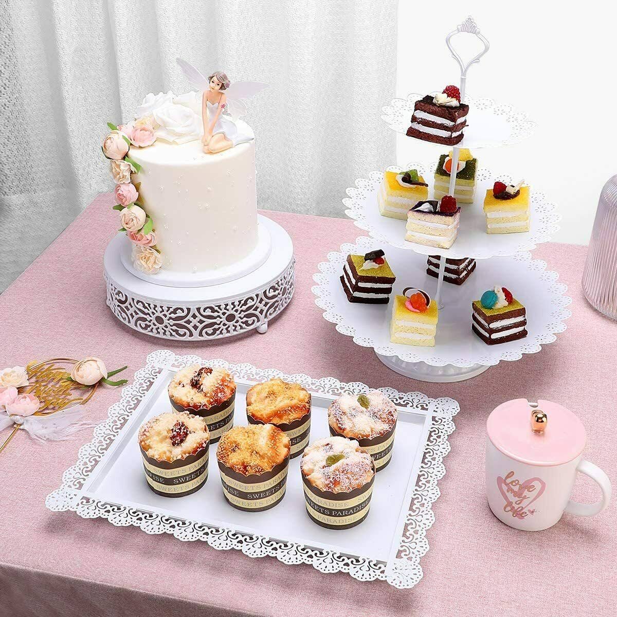 White 3 Pieces Cake Stand Set F9630