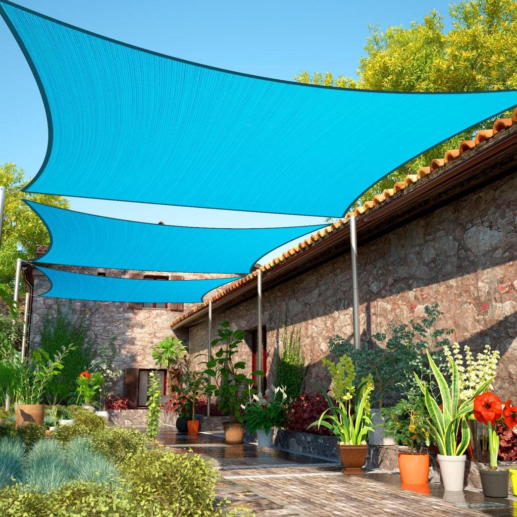 14' x 20' Beige Rectangle Sun Shade Sail T472