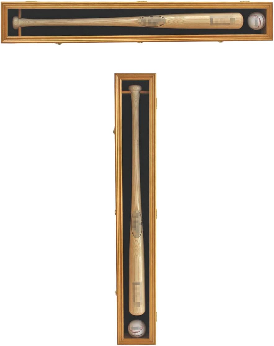 Black Baseball Bat Display Case with Lock H36851