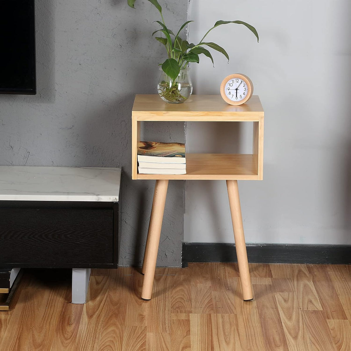 Solid Wood Nightstand Bedside Table End Side Table H2147
