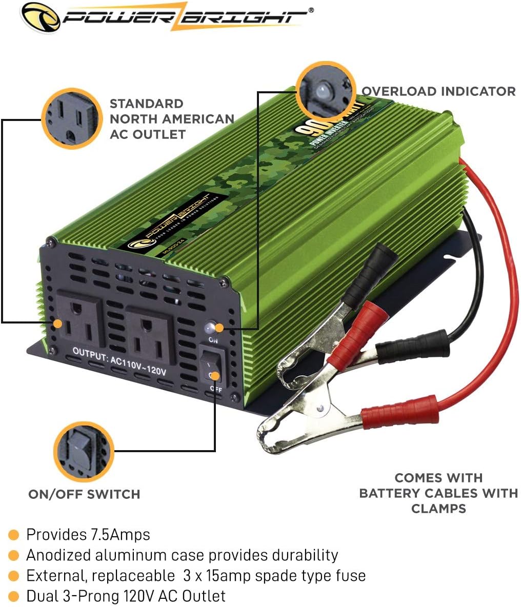 400 Watt 24V Modified Sine Wave Power Inverter with Dual 110V AC Outlets Z39228