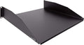 2U 19-Inch Rack Mount Cantilever Server Cabinet Shelf with Lip 16-Inches Deep Black R253