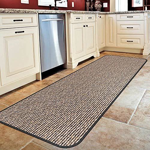 Skid-Resistant Carpet Runner Black Ripple 6 ft. x 27 in. R463973