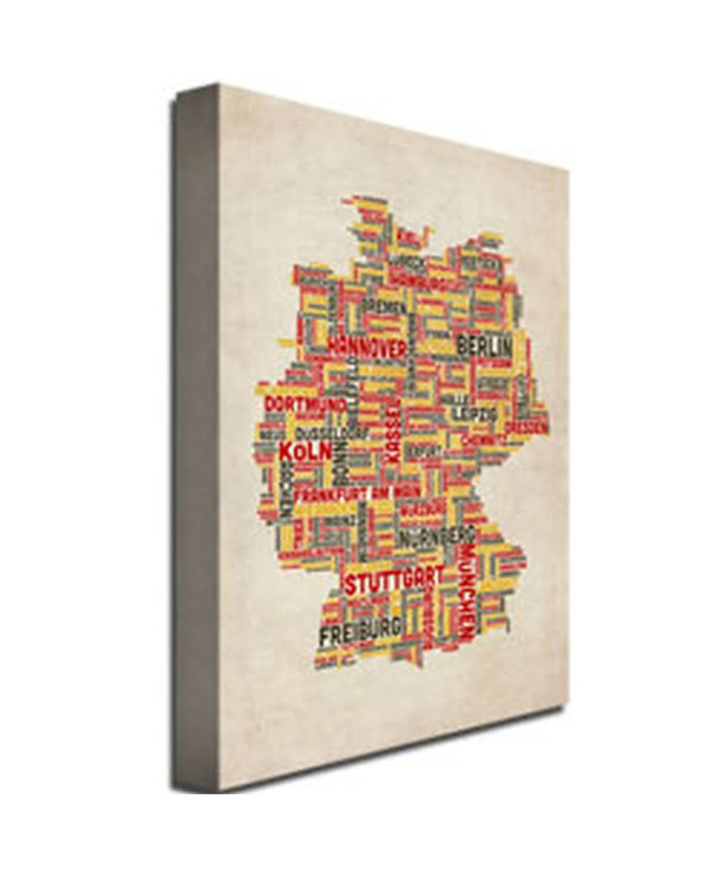 Germany Cities Text Map Canvas Art K549084