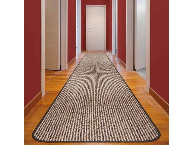 Skid-Resistant Carpet Runner Black Ripple 6 ft. x 27 in. R463973