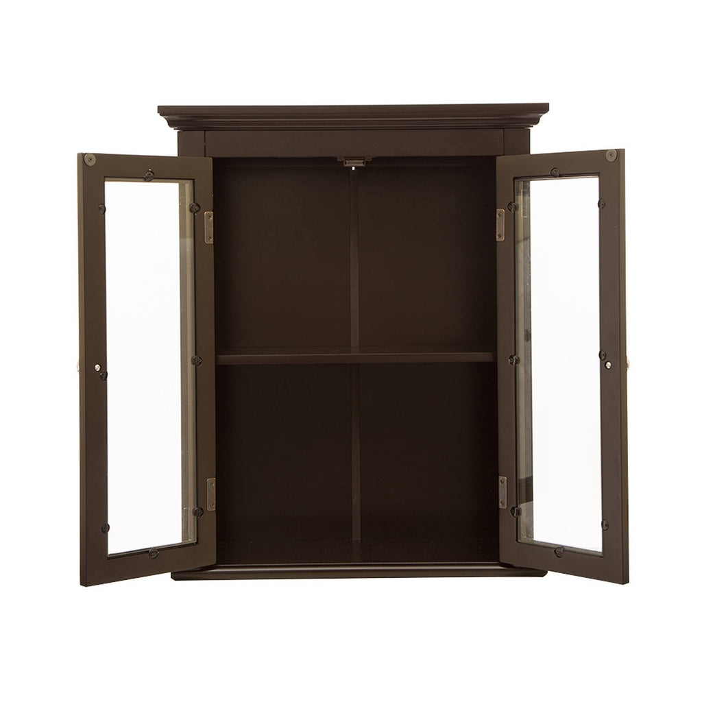 Wooden Wall Storage Cabinet with Double Doors I395409