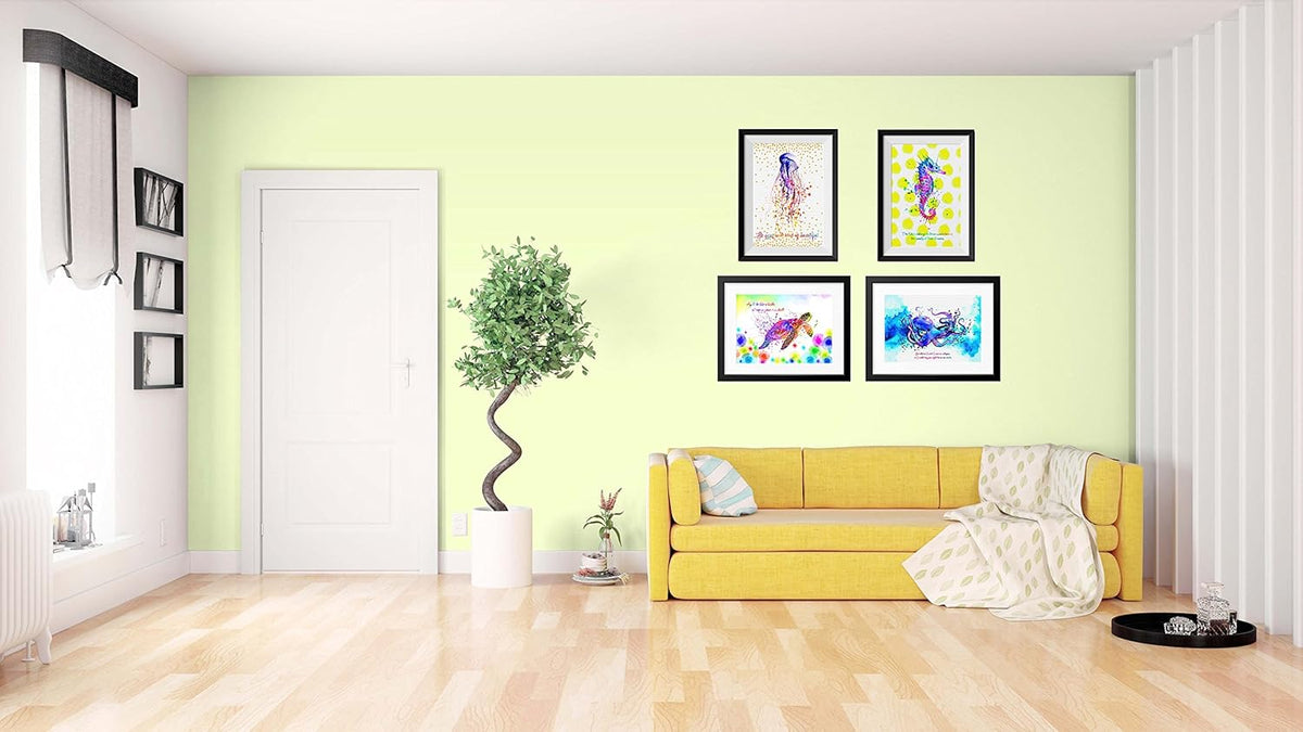 Pink Sea Animals Canvas Wall Art Z823770