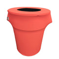 Stretch Spandex Trash Can Cover 44 Gal Round, Coral I949950