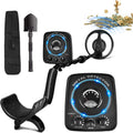 Metal Detector with LED Flash Indicators, Adjustable Waterproof, Folding Shovel & Carrying Bag Z7183