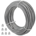 Galvanized Steel Cable 3/16'' 249ft 7x19 with Cable Clamps H5437