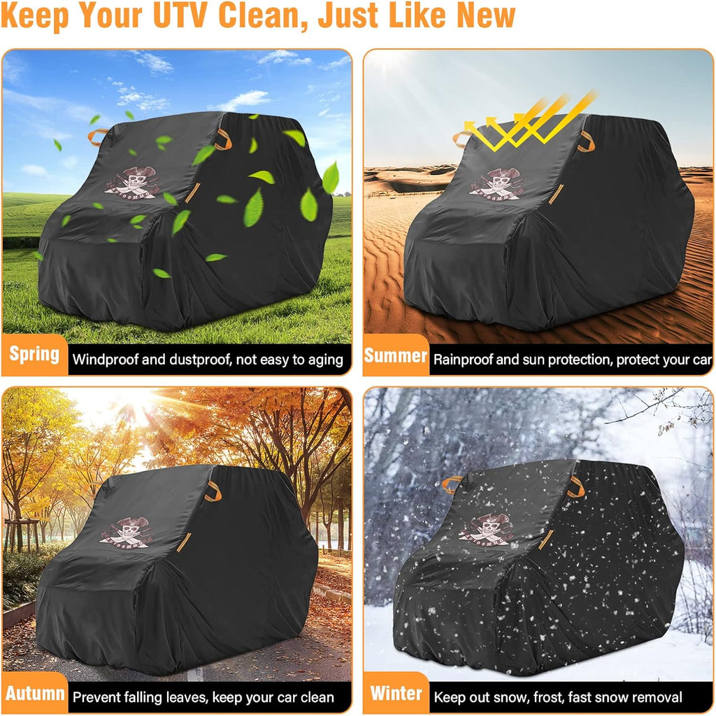 126 inch Waterproof Heavy Duty 420D Oxford Cloth UTV Cover P2952