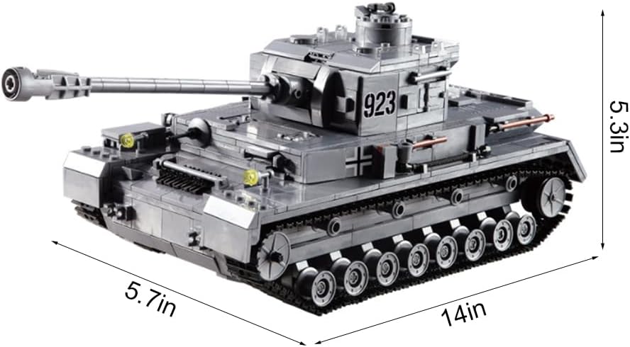1193 PCS Tank Building Block with 4 Soldier Figures B985