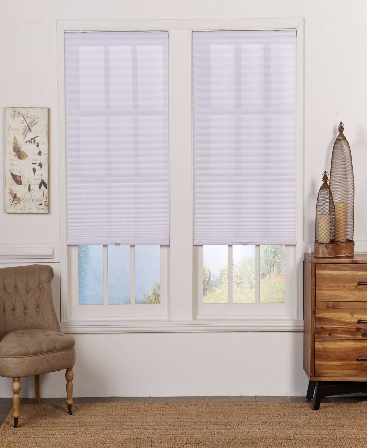Cordless Light Filtering Pleated Shade 48x72 M783405