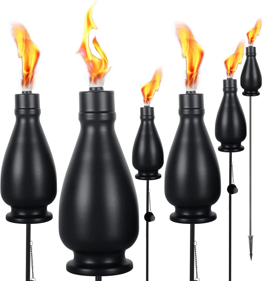 6 Pack 60 inch Metal Outdoor Light Torches O459816