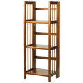 3-Shelf Folding Bookcase Honey Oak V3242
