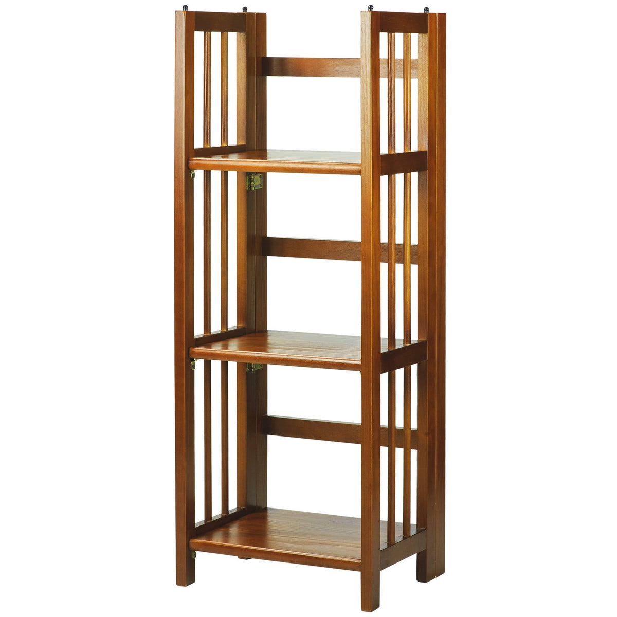 3-Shelf Folding Bookcase Honey Oak V3242