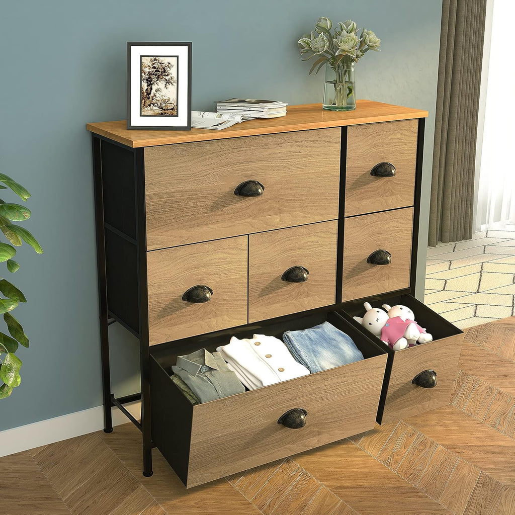 Fabric 7 Drawer Dresser H262