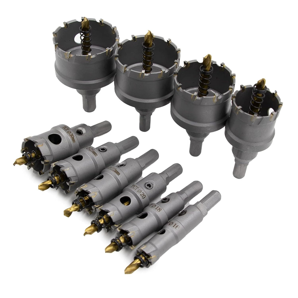 10 Pcs Tungsten Carbide Tipped Hole Saw Kit X3130
