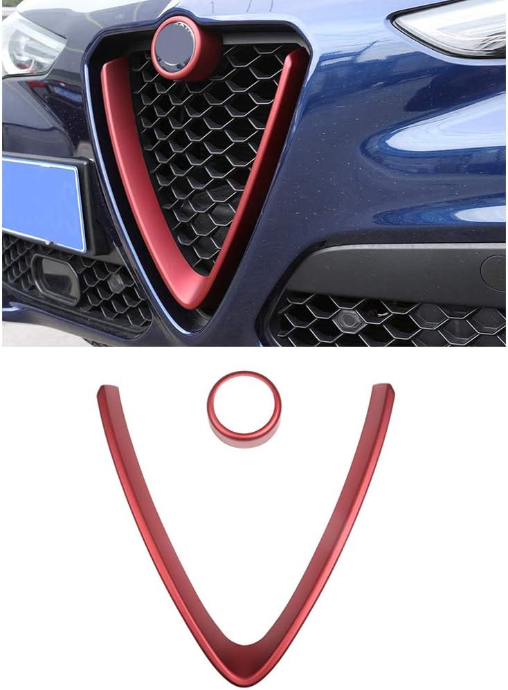 Carbon Fiber Style Front Grill Trim 2Pcs U14007