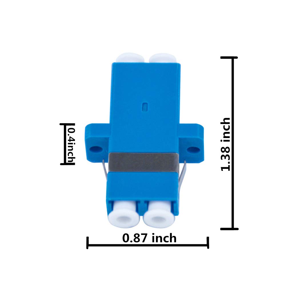 Fiber Optic Cable Adapter LC to LC Duplex Pack of 2 L7925