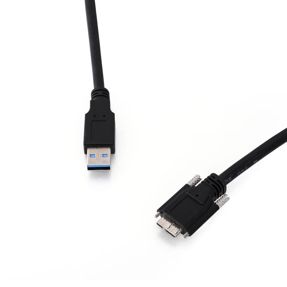 USB 3.0 Cable A/M to Micro B/M Dual Screw Locking 3M T595
