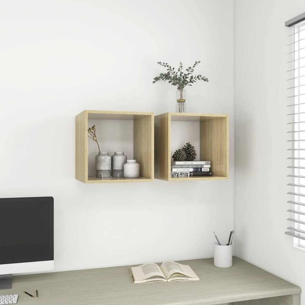 White and Sonoma Oak Wall Cabinet C4771