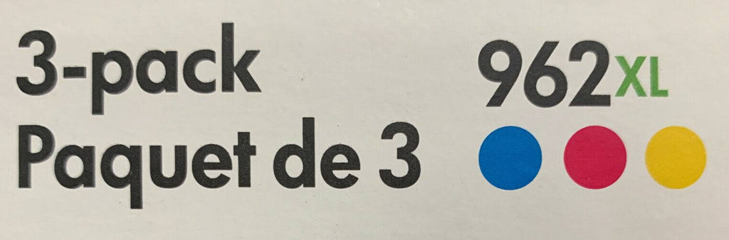 HP 962XL High Yield 3 Pack Cyan/Magenta/Yellow Ink Cartridge A322