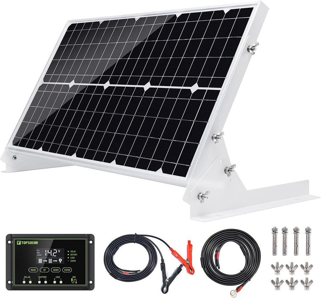 30W 12V Solar Panel Kit with 10A Waterproof Charge Controller M9286