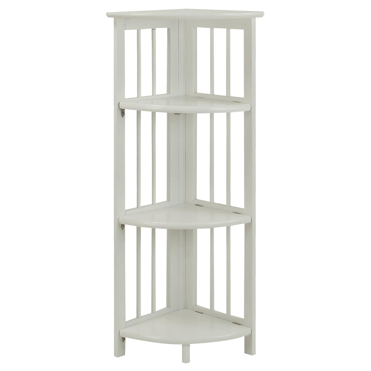 Black 4-Shelf Corner Folding Bookcase H875597