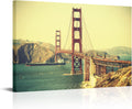 Golden Gate Bridge Canvas Wall Art Cityscape at Sunset V469216