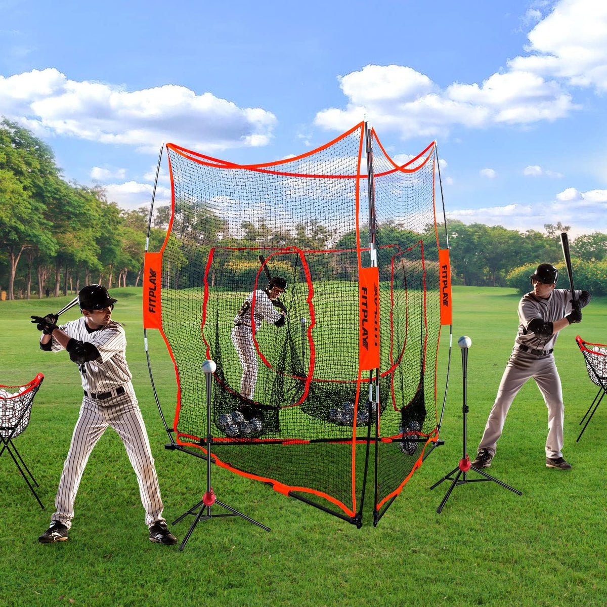 3 in 1 Baseball Softball Practice Net 7' x 7' B5301