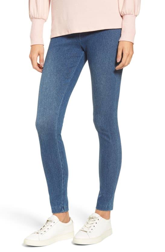 High Waist Denim Leggings Mid Wash N342304