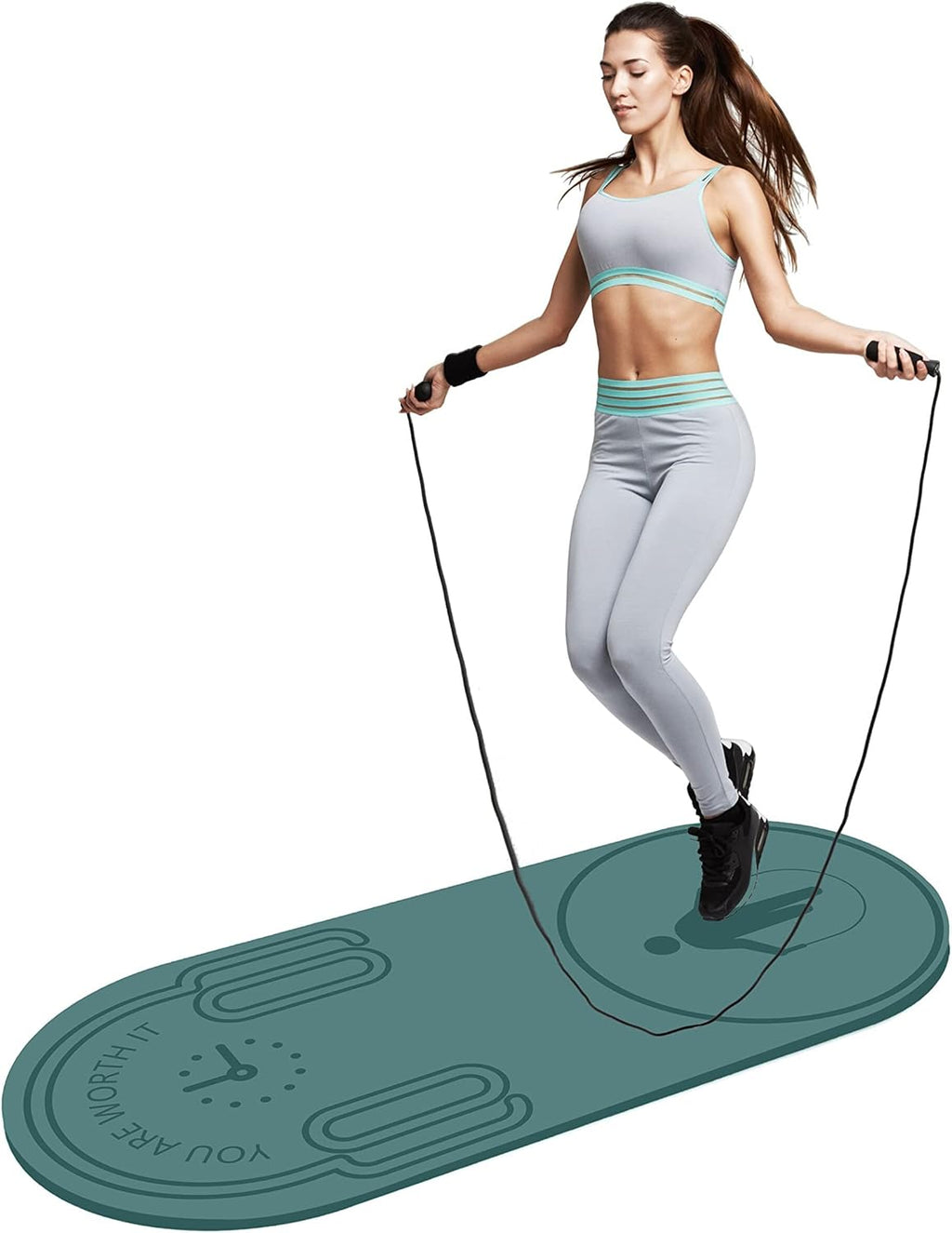 8mm Non-Slip Exercise Mat with Carrying Bag W361748