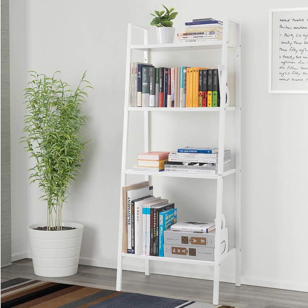 White 4 Tier Ladder Bookshelf Q866939