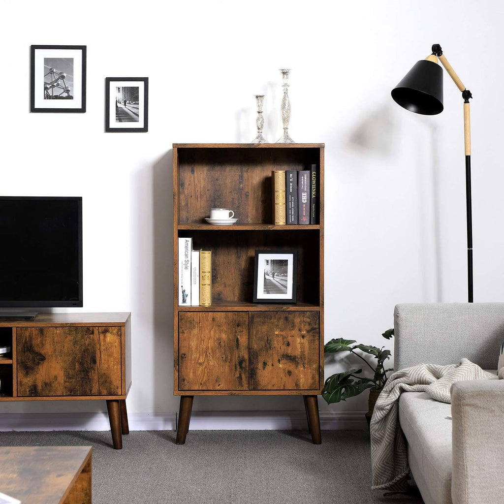 2-Tier Bookcase with Doors T659