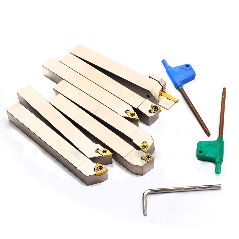 7 Pieces 1/2 Shank Indexable Lathe Turning Tool Holder Set C3090